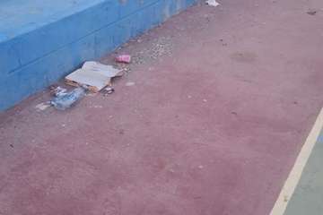 La cancha de Melenara, sumida de nuevo en el abandono (Foto TA)